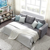 Sectional Sleeper 5 Seater Left-Side L-Shape Sofa Bed with Comfort Cushion - WoodenTwist